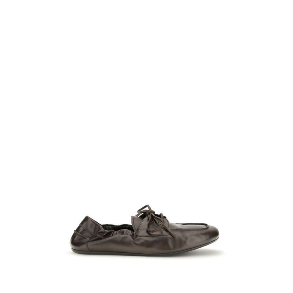 Prada Brown Calf Leather Bos Taurus Slip-On Men's Loafers